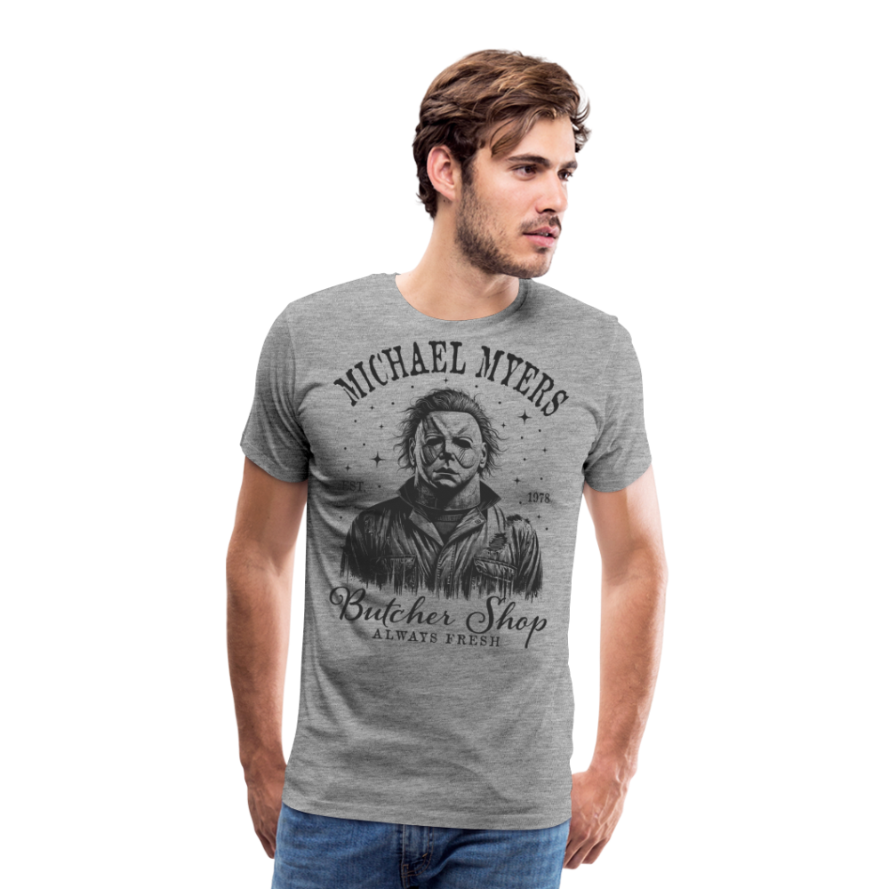 Myers Halloween Horror Premium T-Shirt Herren - Grau meliert