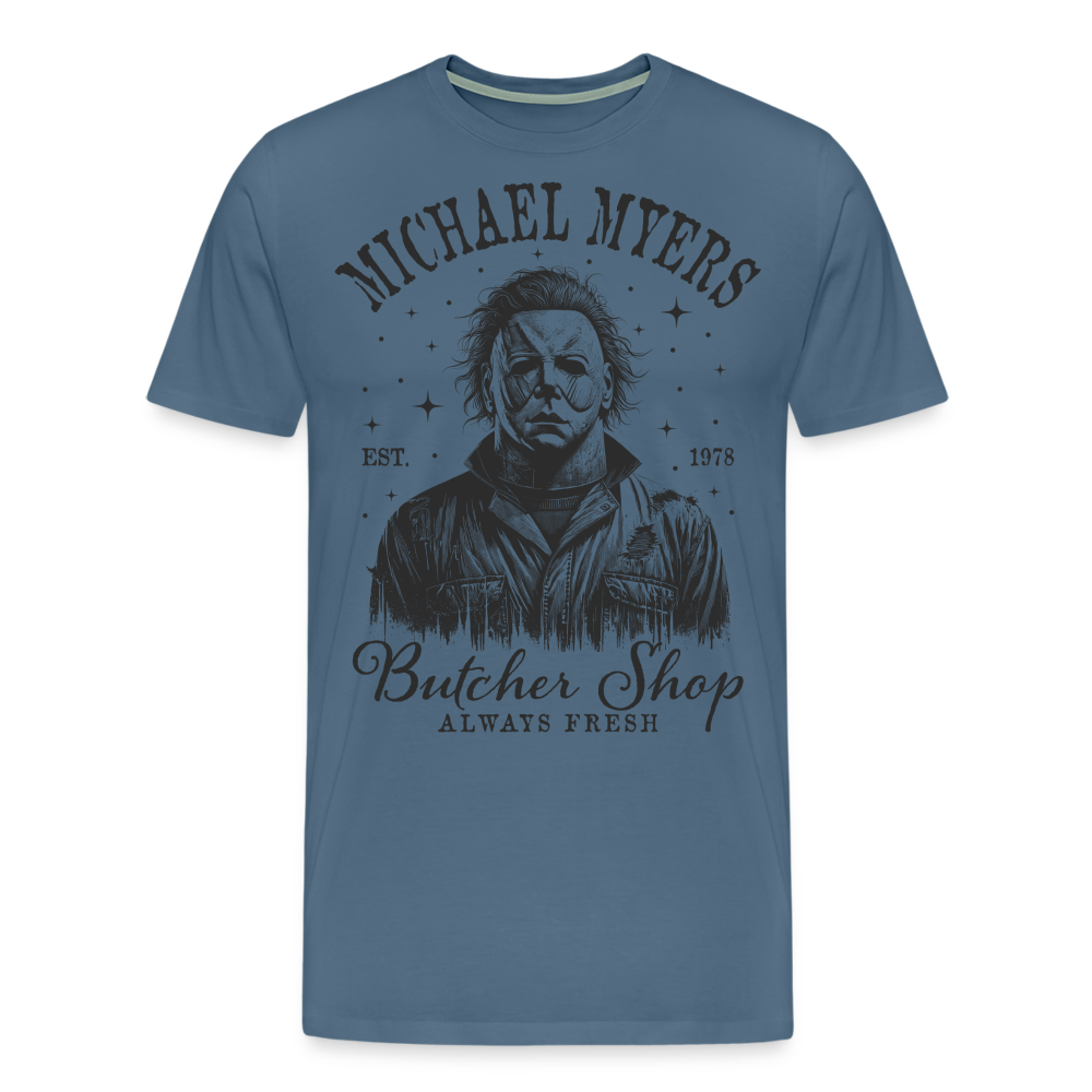 Myers Halloween Horror Premium T-Shirt Herren - Blaugrau
