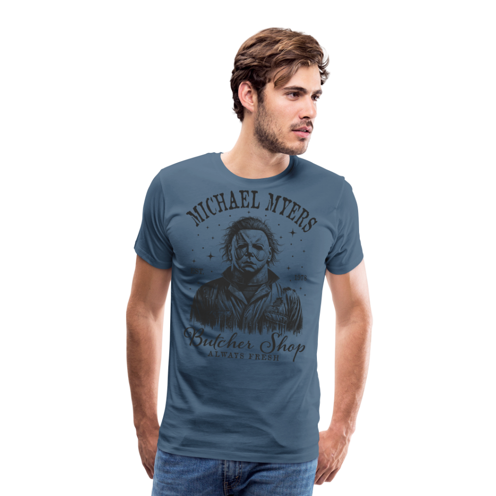 Myers Halloween Horror Premium T-Shirt Herren - Blaugrau