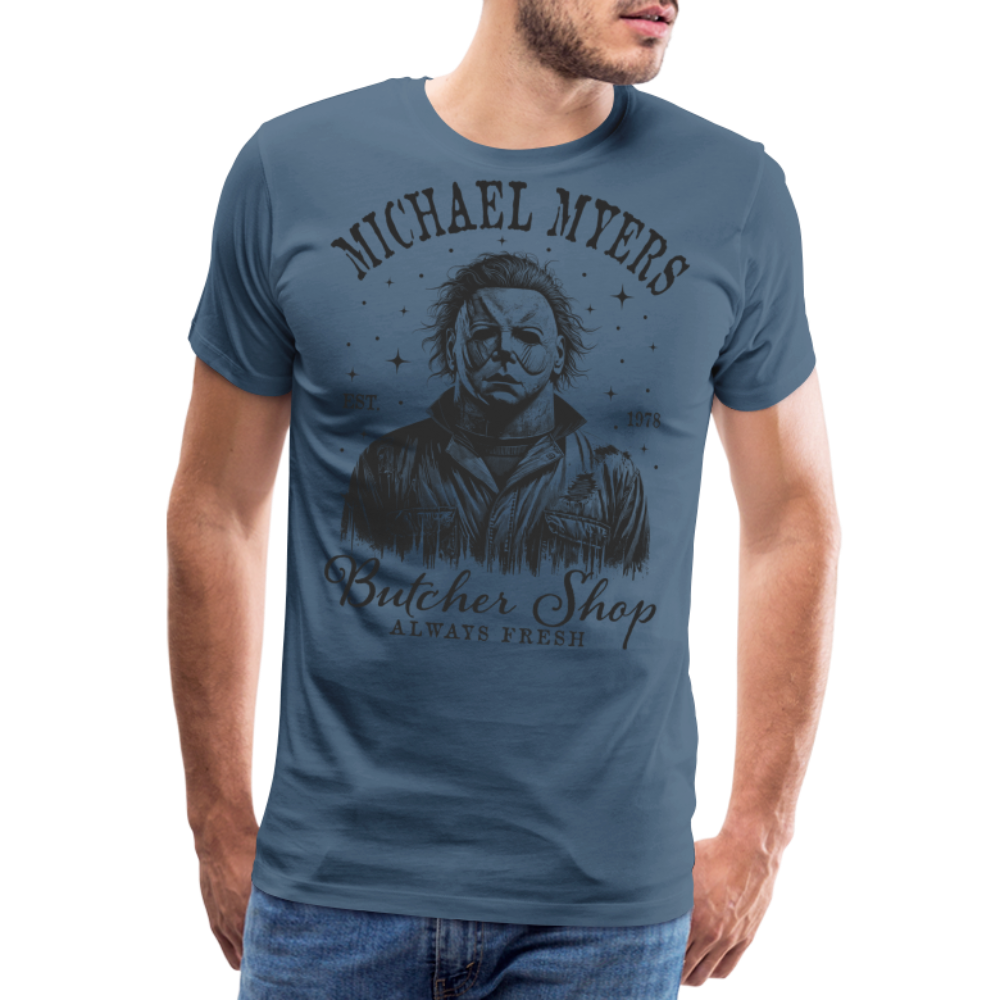 Myers Halloween Horror Premium T-Shirt Herren - Blaugrau