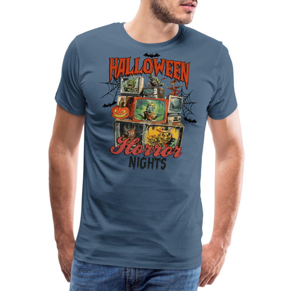 Halloween Horror Nights Premium T-Shirt Herren - Blaugrau