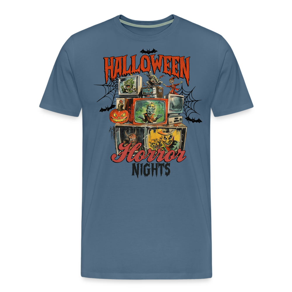 Halloween Horror Nights Premium T-Shirt Herren - Blaugrau