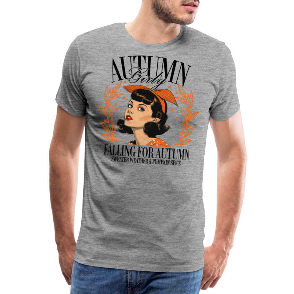 AUTUMNGIRLY Halloween Horror Premium T-Shirt Herren - Grau meliert