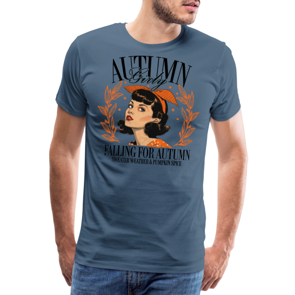 AUTUMNGIRLY Halloween Horror Premium T-Shirt Herren - Blaugrau
