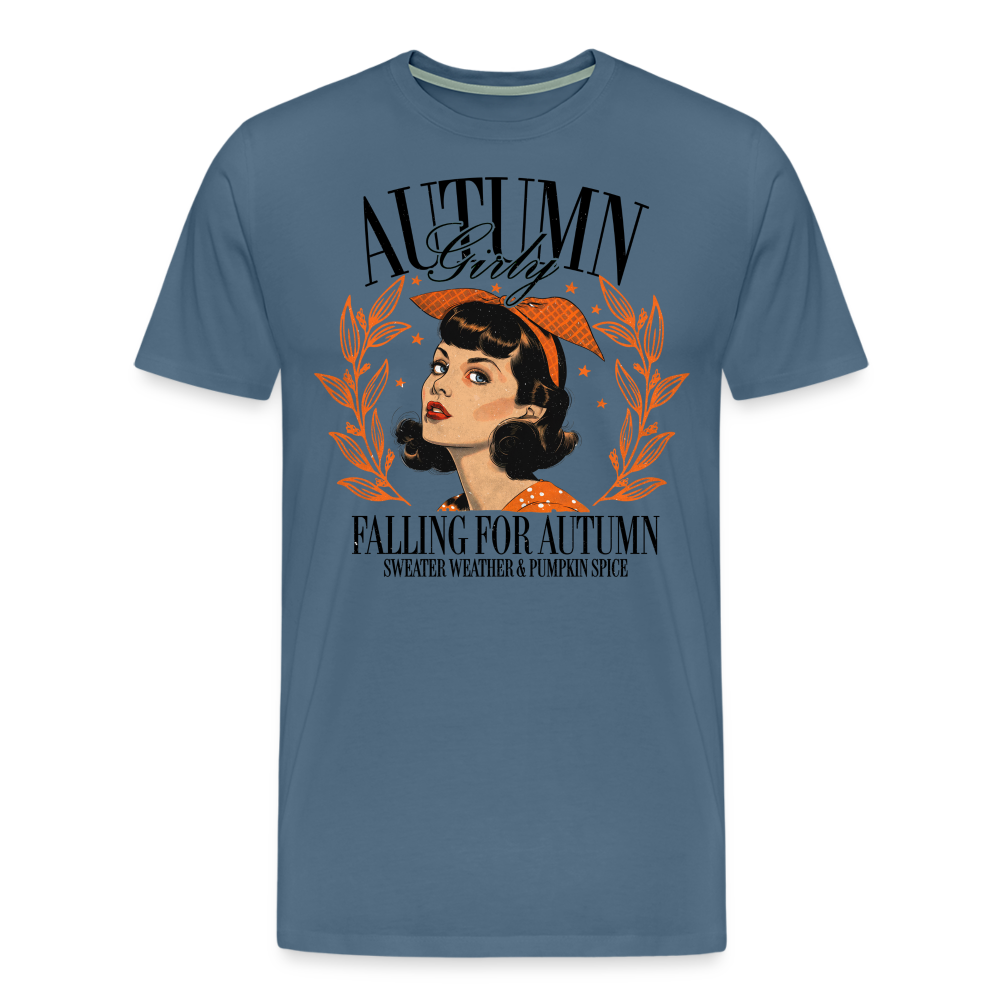 AUTUMNGIRLY Halloween Horror Premium T-Shirt Herren - Blaugrau