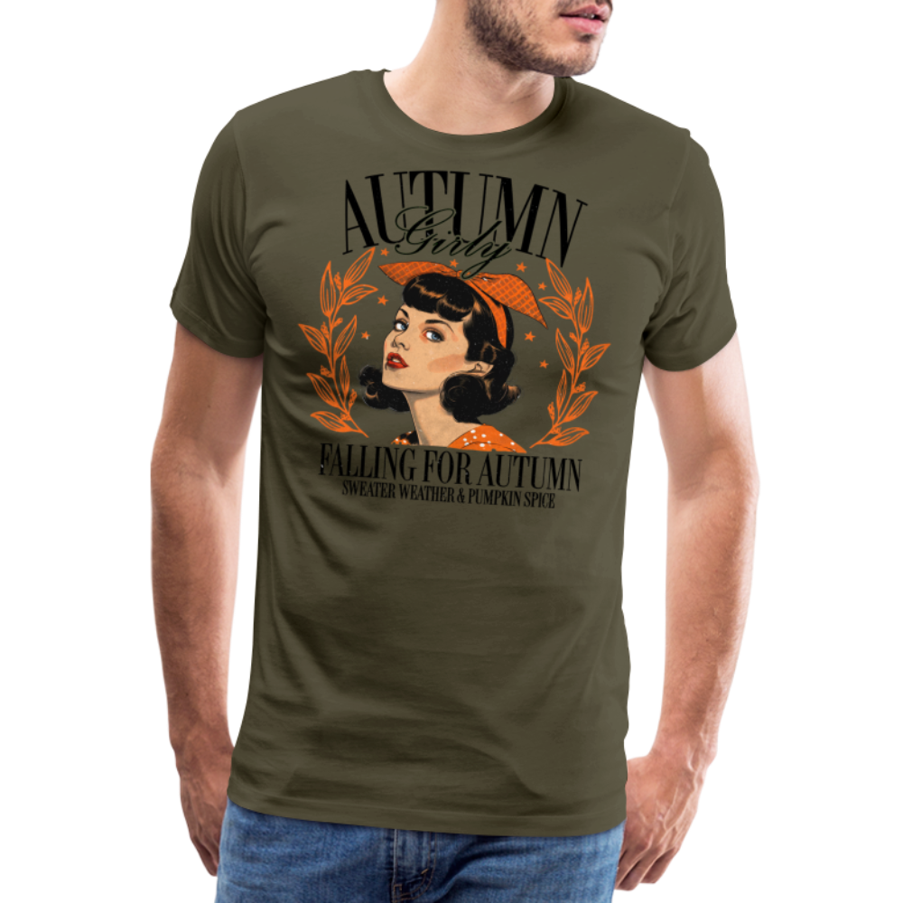 AUTUMNGIRLY Halloween Horror Premium T-Shirt Herren - Khaki