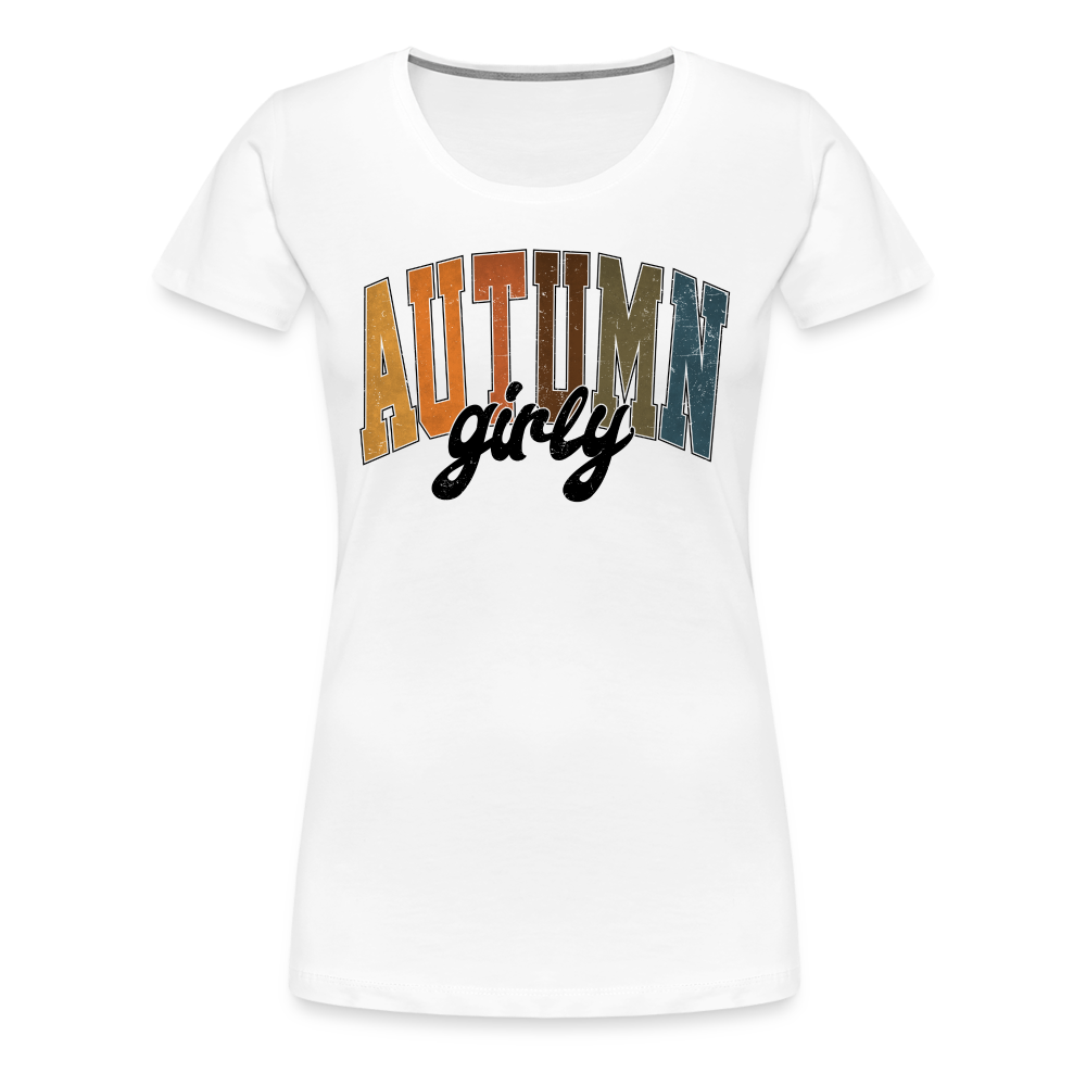AUTUMNGIRLY Halloween Horror Retro Premium T-Shirt Damen - Weiß
