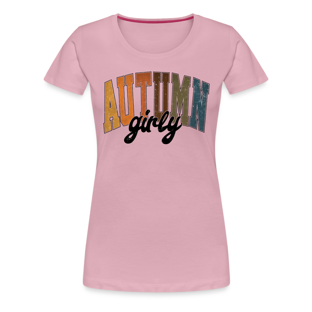AUTUMNGIRLY Halloween Horror Retro Premium T-Shirt Damen - Hellrosa