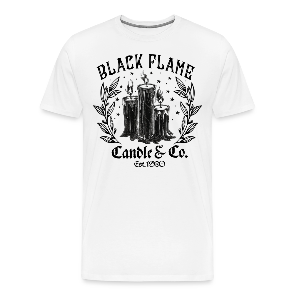 BLACKFLAME Halloween Horror Premium T-Shirt Herren - Weiß