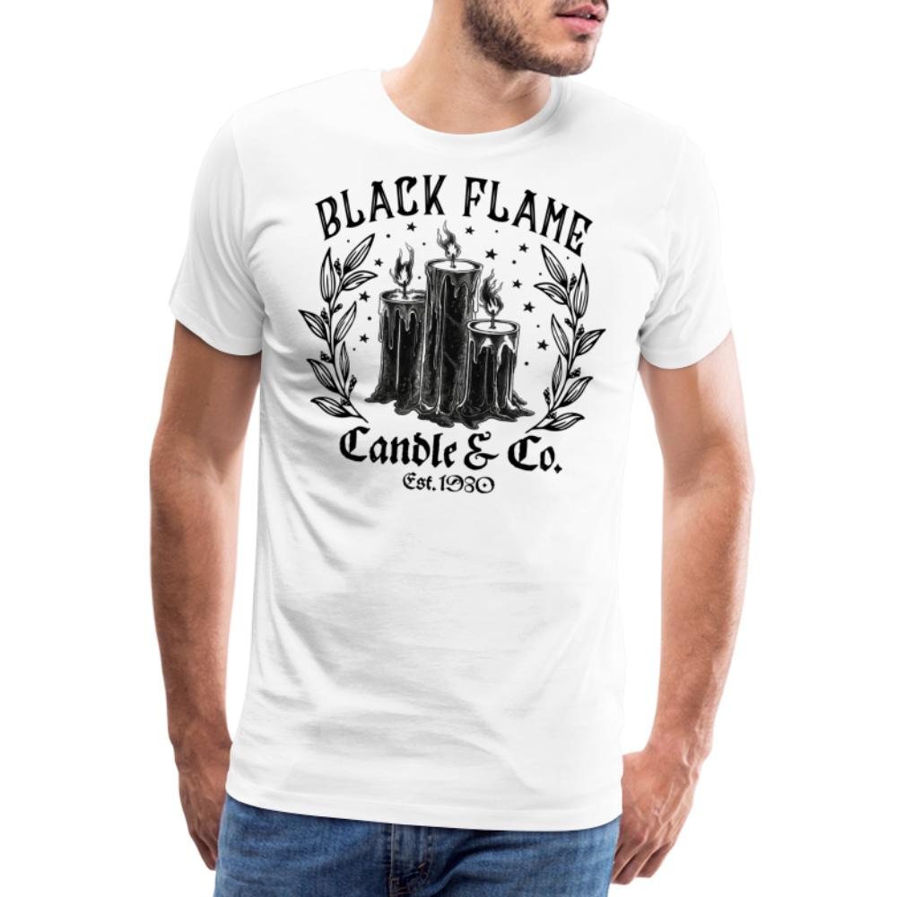 BLACKFLAME Halloween Horror Premium T-Shirt Herren - Weiß