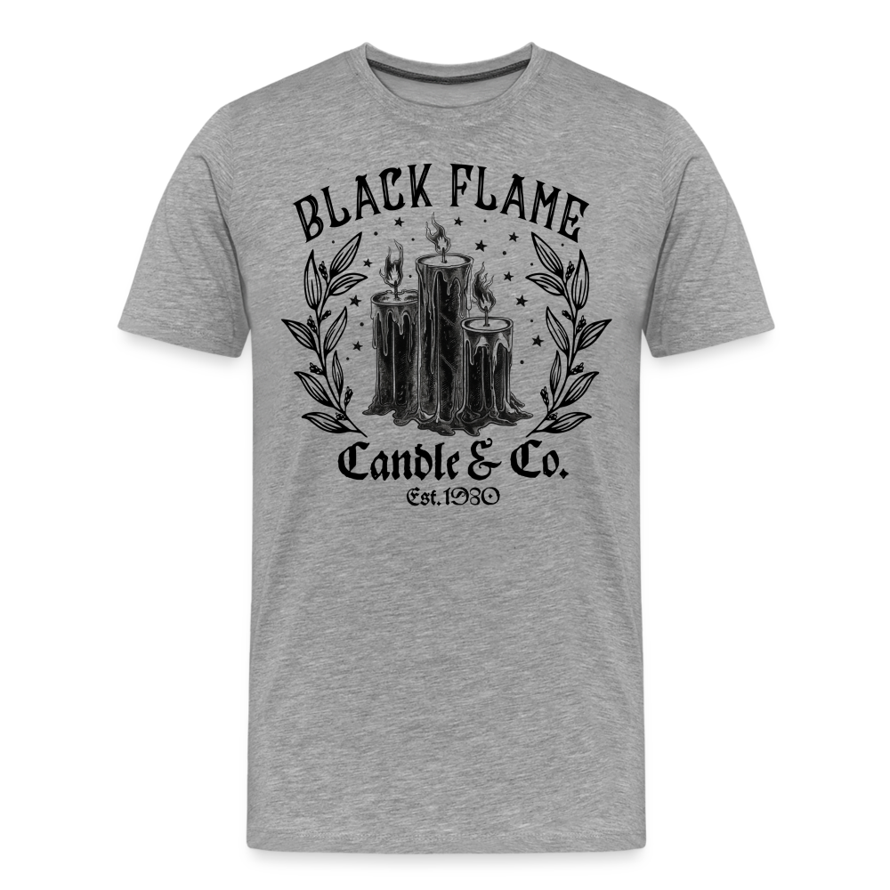 BLACKFLAME Halloween Horror Premium T-Shirt Herren - Grau meliert