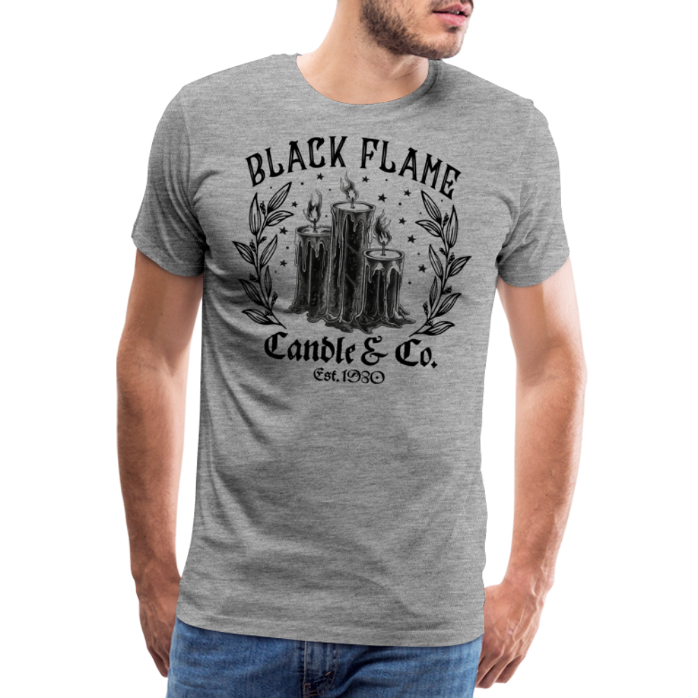 BLACKFLAME Halloween Horror Premium T-Shirt Herren - Grau meliert