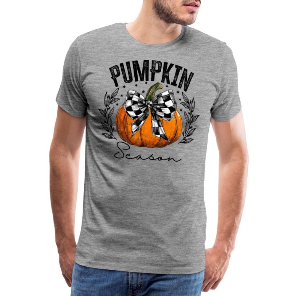 PUMPKIN SEASON Halloween Horror Premium T-Shirt Herren - Grau meliert