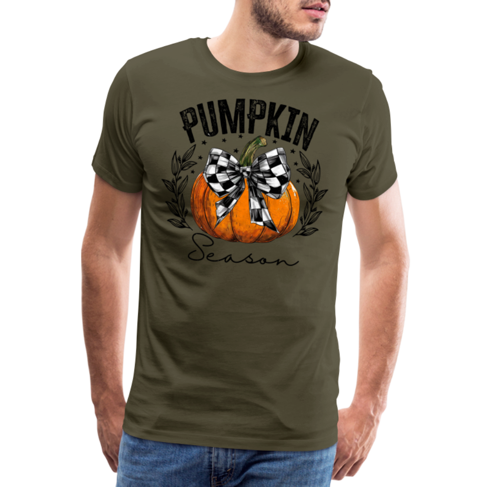 PUMPKIN SEASON Halloween Horror Premium T-Shirt Herren - Khaki