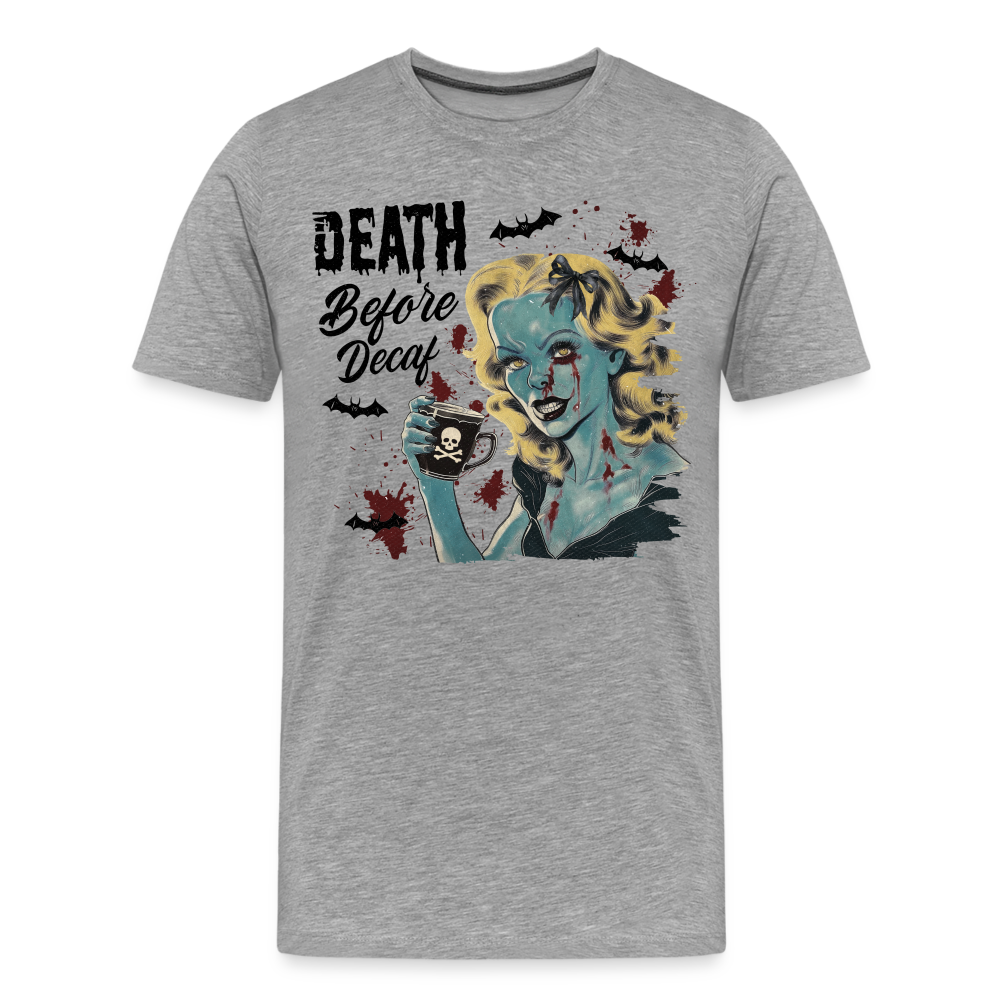 Death before Halloween Horror Premium T-Shirt Herren - Grau meliert