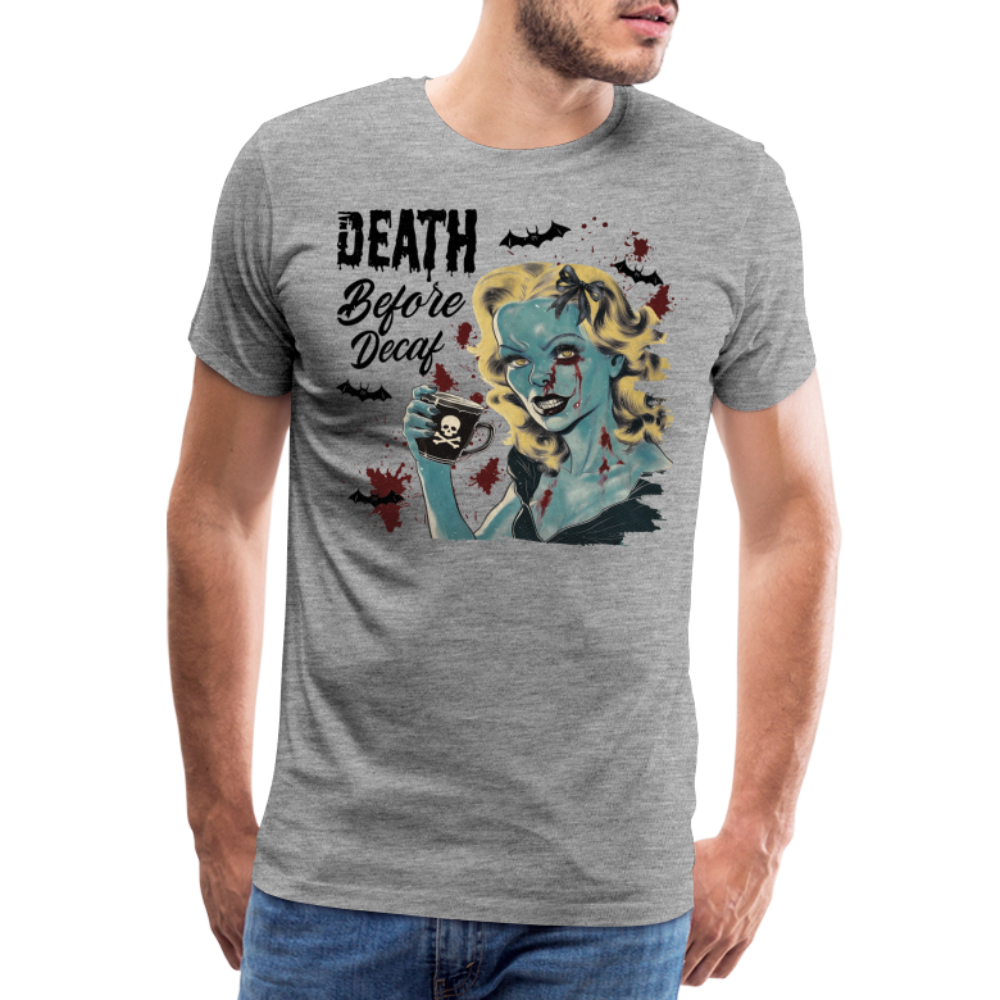 Death before Halloween Horror Premium T-Shirt Herren - Grau meliert