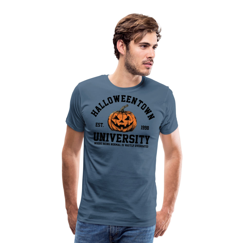 Halloween Town Horror Premium T-Shirt Herren - Blaugrau