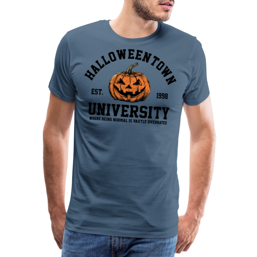 Halloween Town Horror Premium T-Shirt Herren - Blaugrau