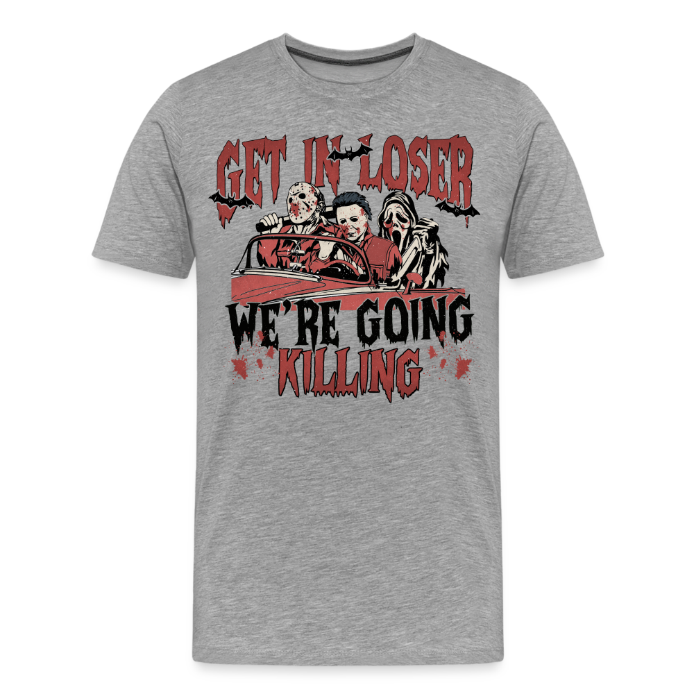 Get in Loser Halloween Horror Premium T-Shirt Herren - Grau meliert