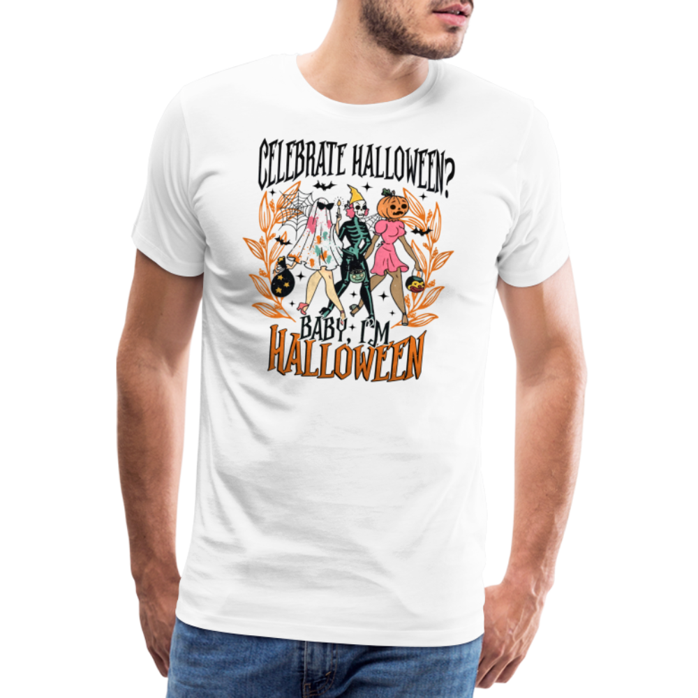 Celebrate Halloween Horror Premium T-Shirt Herren - Weiß