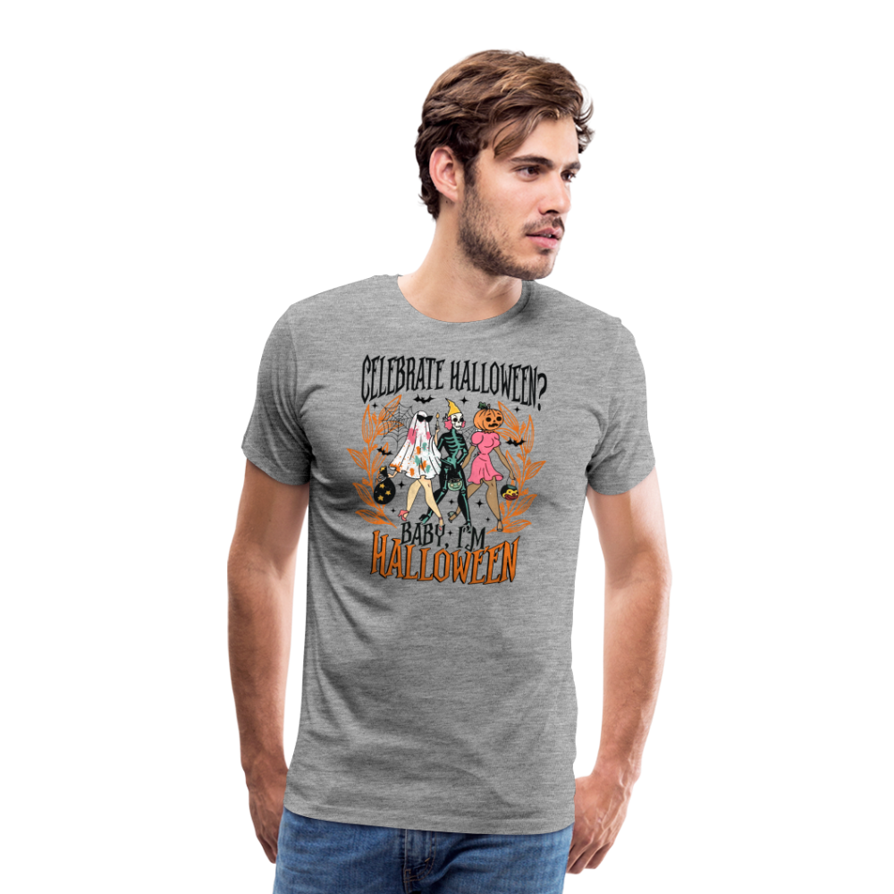 Celebrate Halloween Horror Premium T-Shirt Herren - Grau meliert