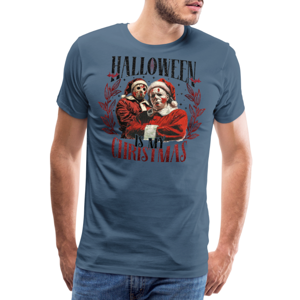 Halloween is my Christmas Horror Premium T-Shirt Herren - Blaugrau