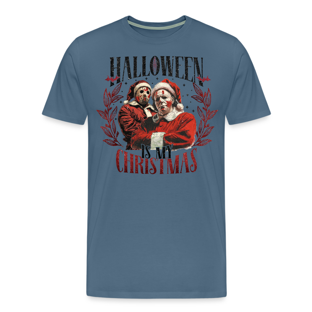 Halloween is my Christmas Horror Premium T-Shirt Herren - Blaugrau