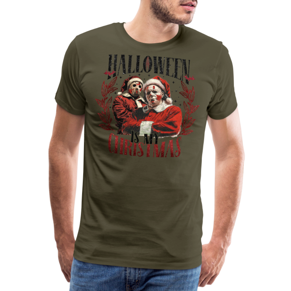 Halloween is my Christmas Horror Premium T-Shirt Herren - Khaki