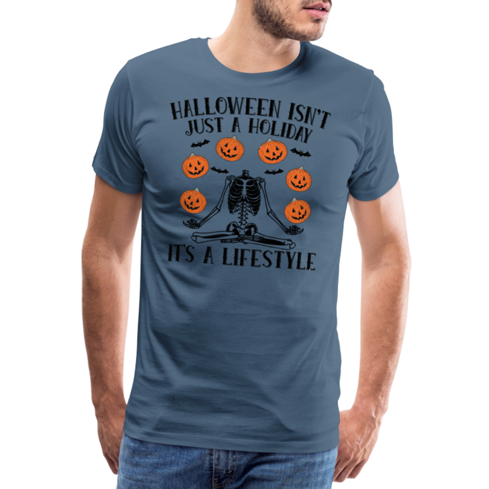 Halloween Lifestyle Horror Premium T-Shirt Herren - Blaugrau