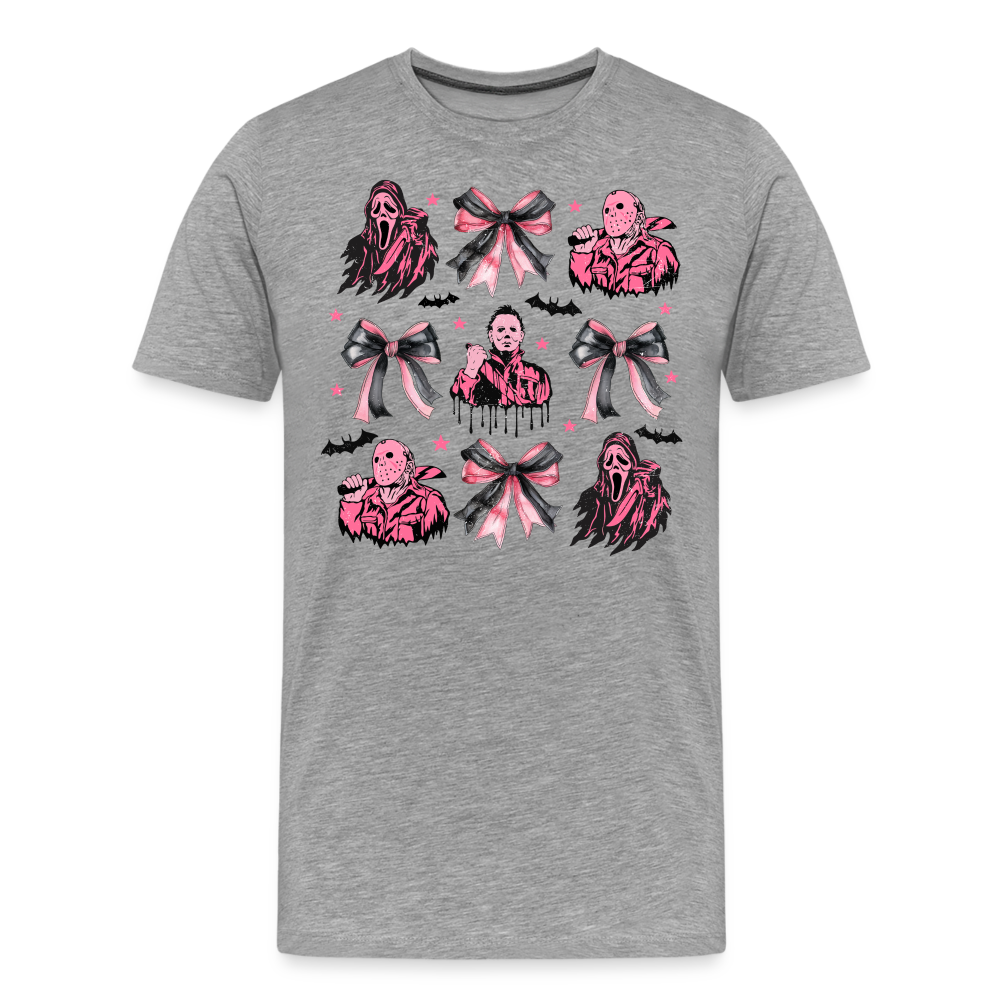 Halloweenmix pink Horror Premium T-Shirt Herren - Grau meliert