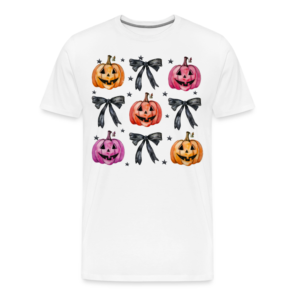 HALLOWEENPUMKINCOQUETTEBOW Horror Premium T-Shirt Herren - Weiß