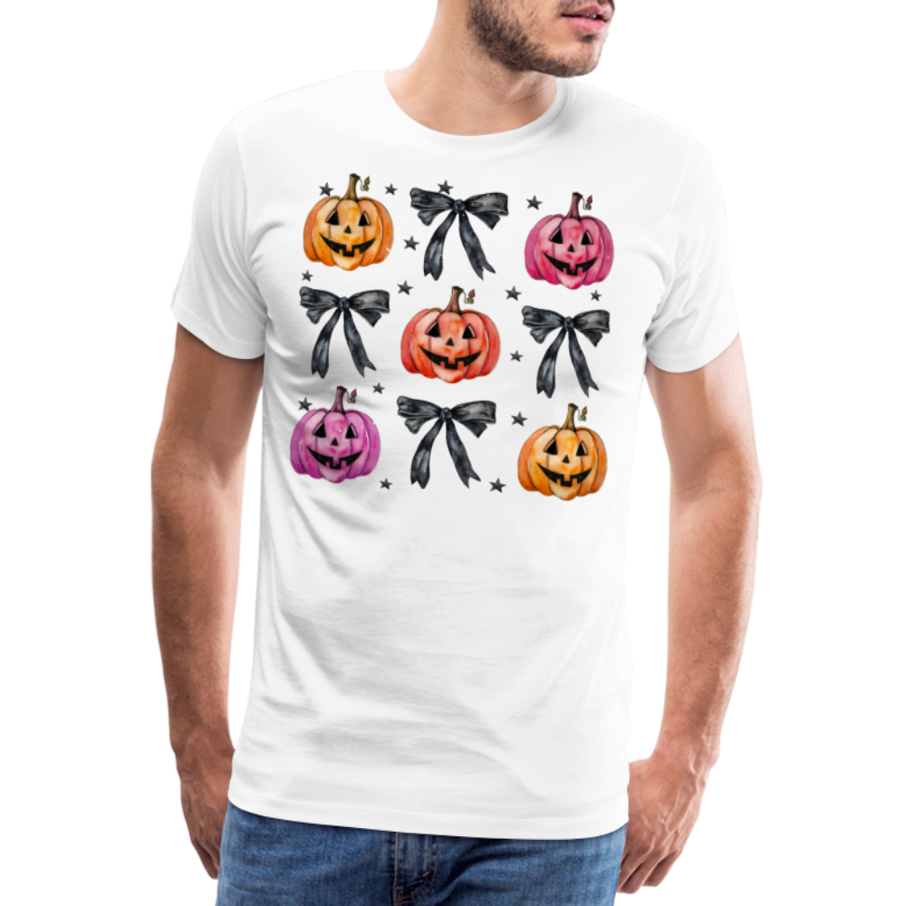 HALLOWEENPUMKINCOQUETTEBOW Horror Premium T-Shirt Herren - Weiß