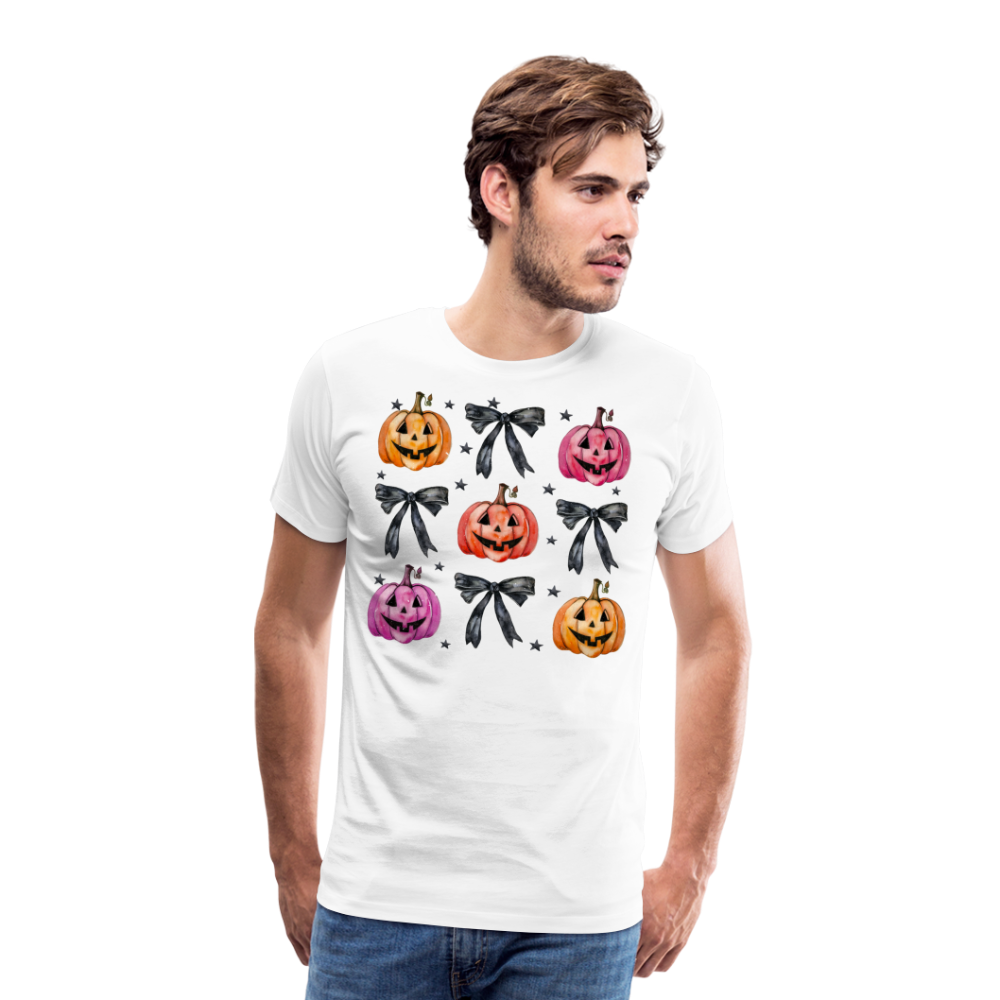 HALLOWEENPUMKINCOQUETTEBOW Horror Premium T-Shirt Herren - Weiß