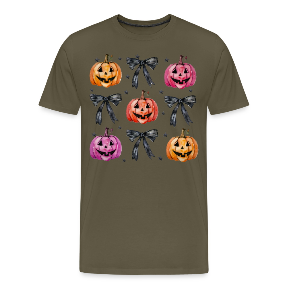 HALLOWEENPUMKINCOQUETTEBOW Horror Premium T-Shirt Herren - Khaki