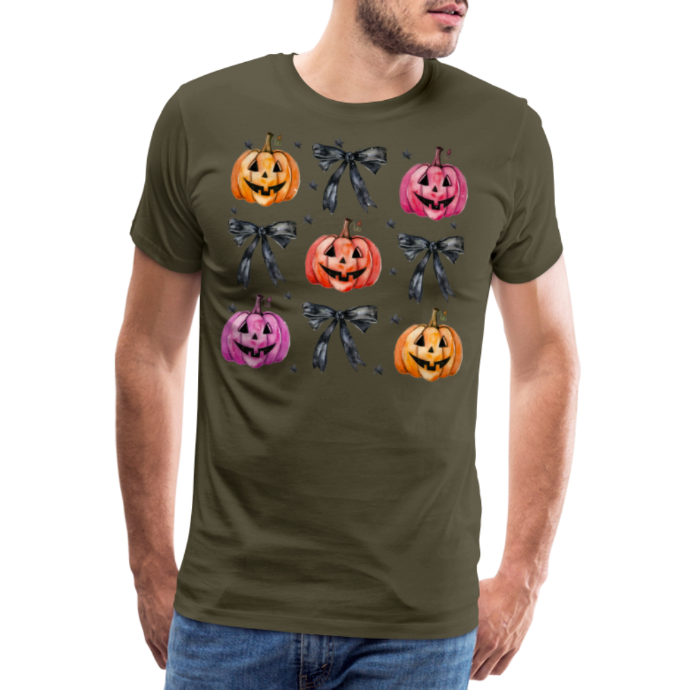 HALLOWEENPUMKINCOQUETTEBOW Horror Premium T-Shirt Herren - Khaki