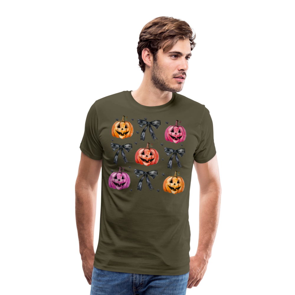 HALLOWEENPUMKINCOQUETTEBOW Horror Premium T-Shirt Herren - Khaki