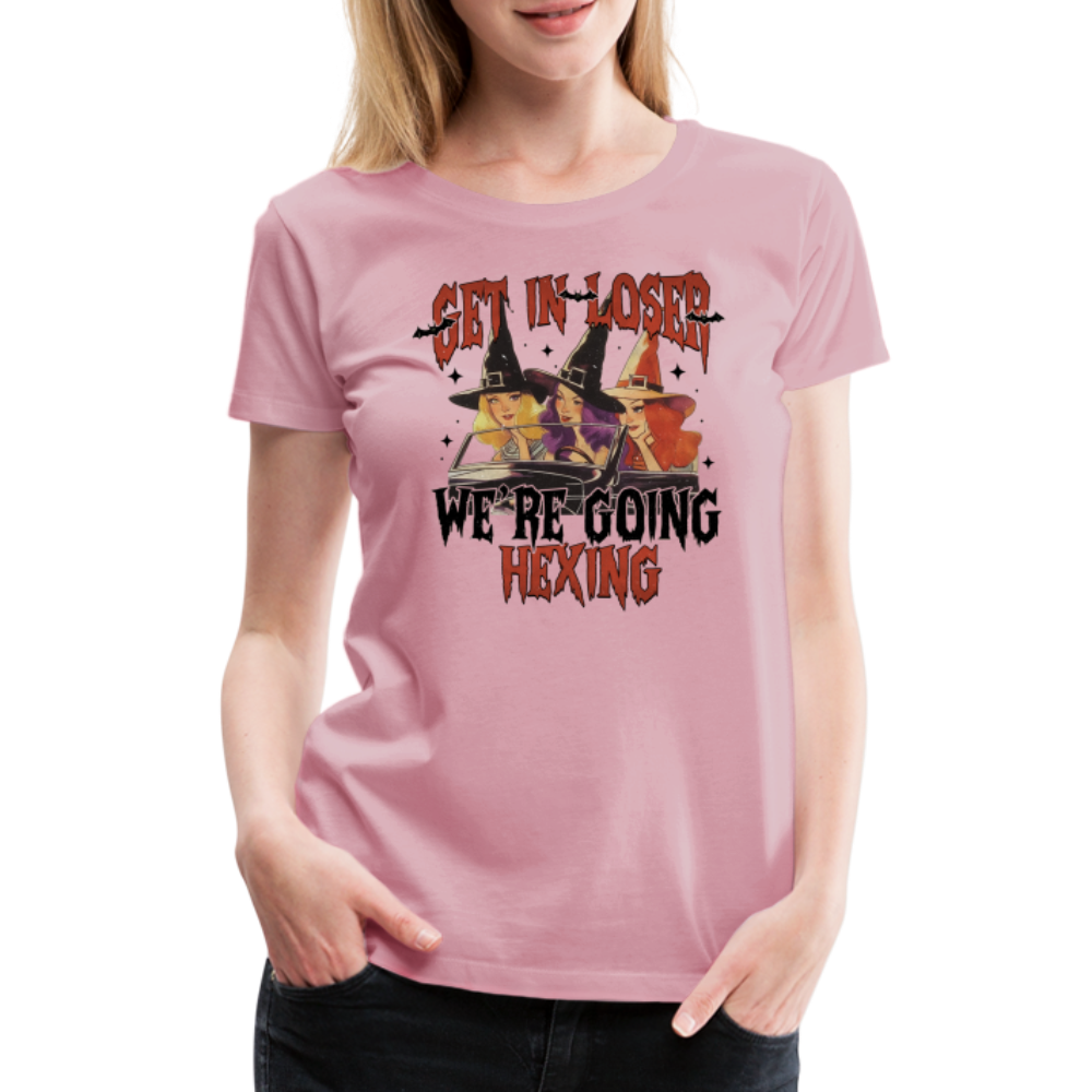 Hexing Halloween Horror Premium T-Shirt Damen - Hellrosa