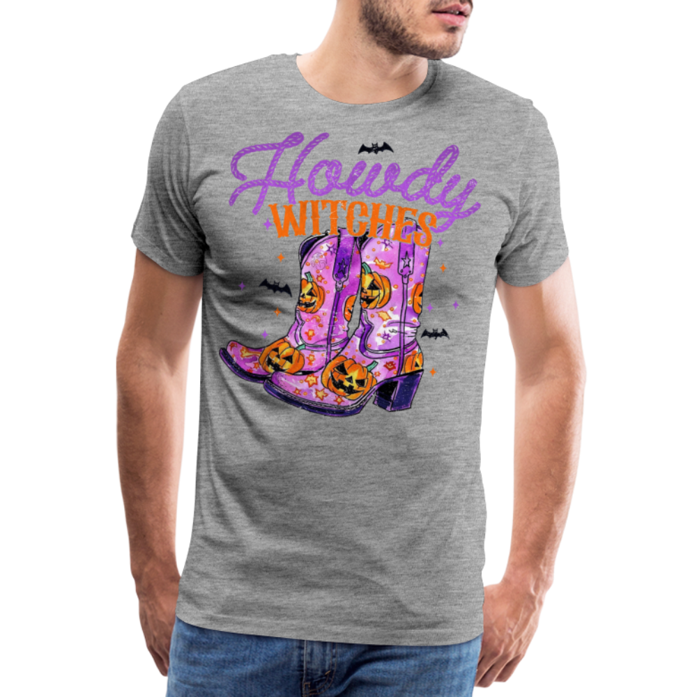 Howdy Witches Halloween Horror Premium T-Shirt Herren - Grau meliert