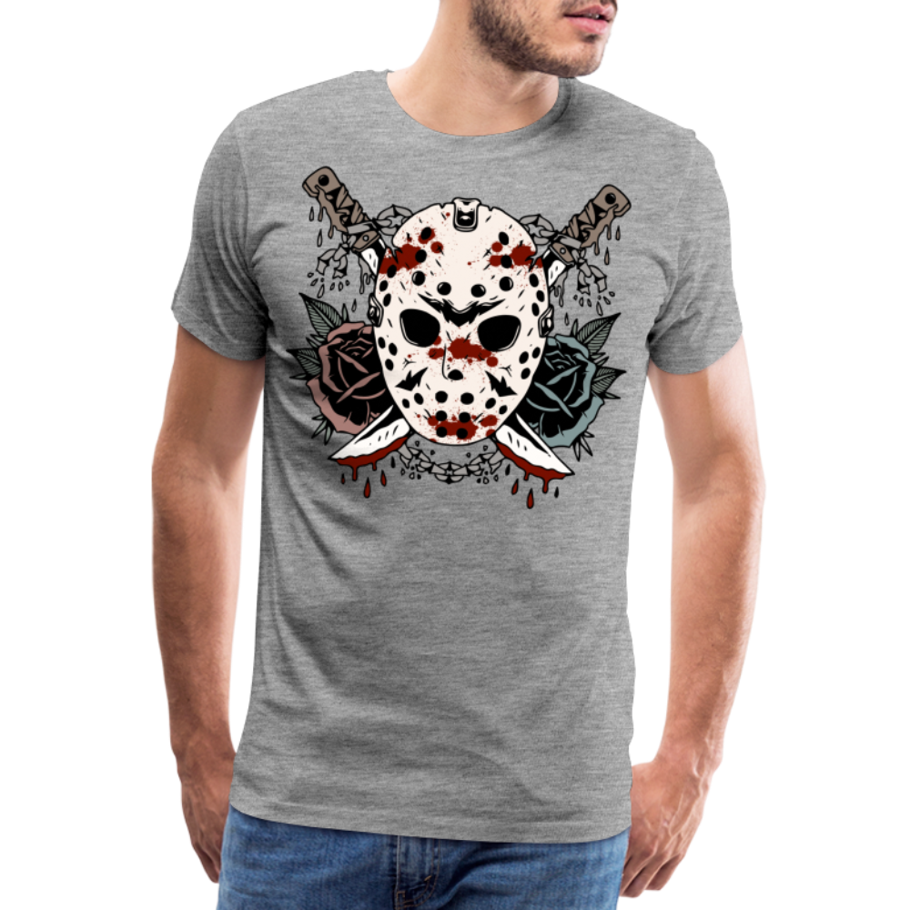 JASON Steel Halloween Horror Premium T-Shirt Herren - Grau meliert