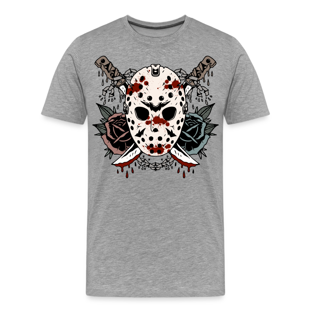 JASON Steel Halloween Horror Premium T-Shirt Herren - Grau meliert