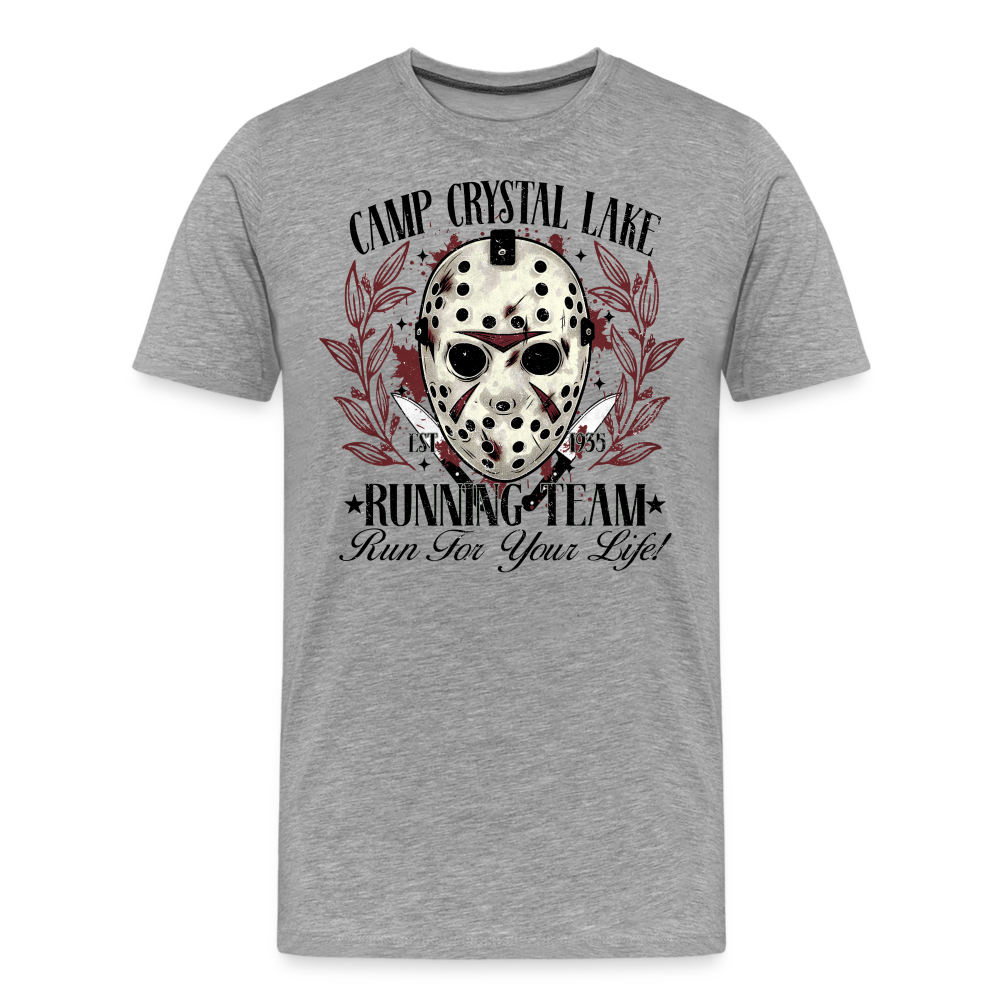 Jason Run Team Halloween Horror Premium T-Shirt Herren - Grau meliert