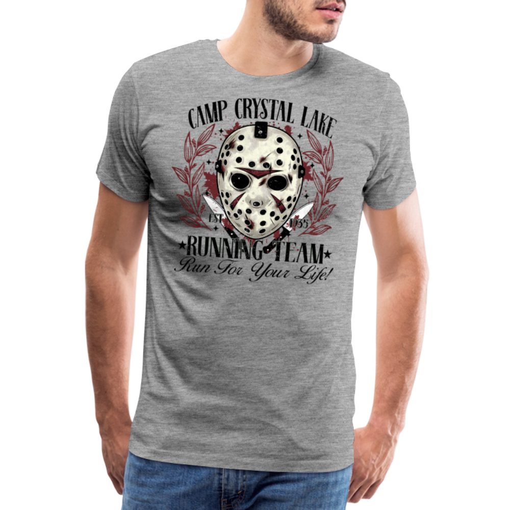 Jason Run Team Halloween Horror Premium T-Shirt Herren - Grau meliert