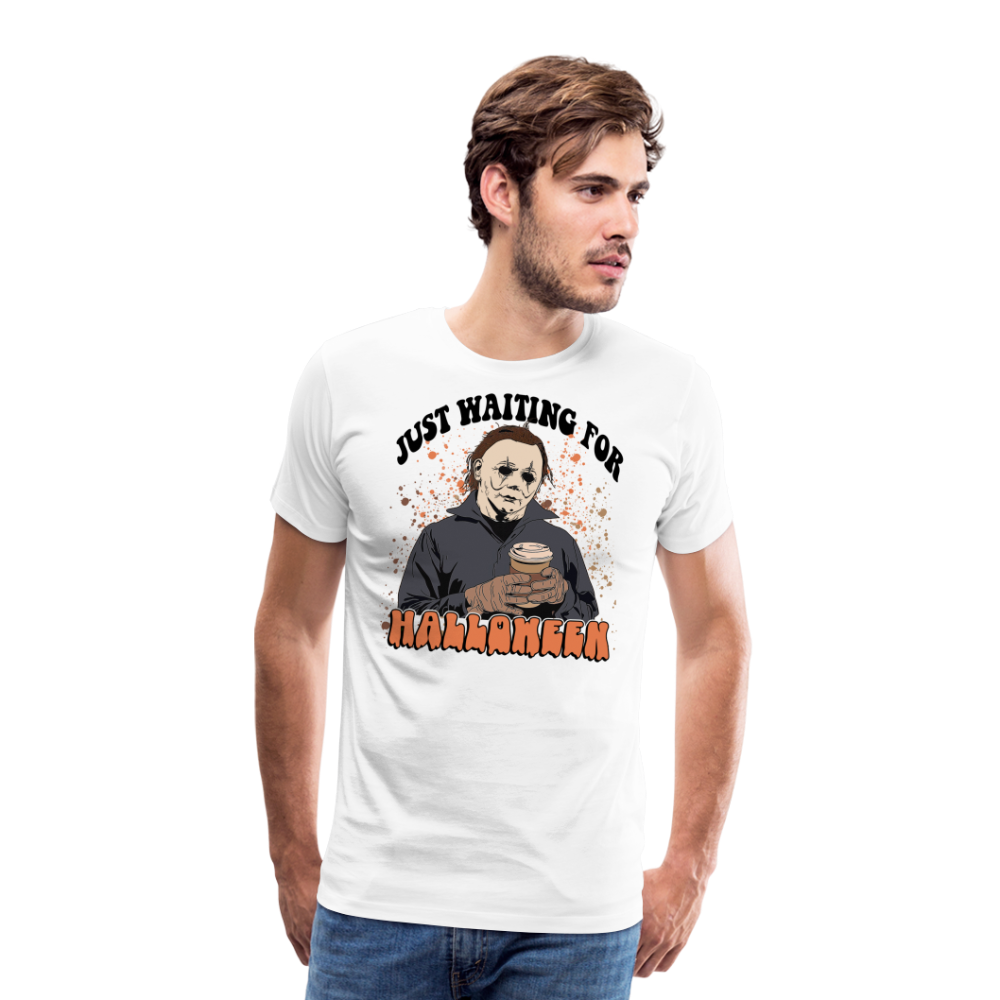 Waiting for Halloween Horror Premium T-Shirt Herren - Weiß