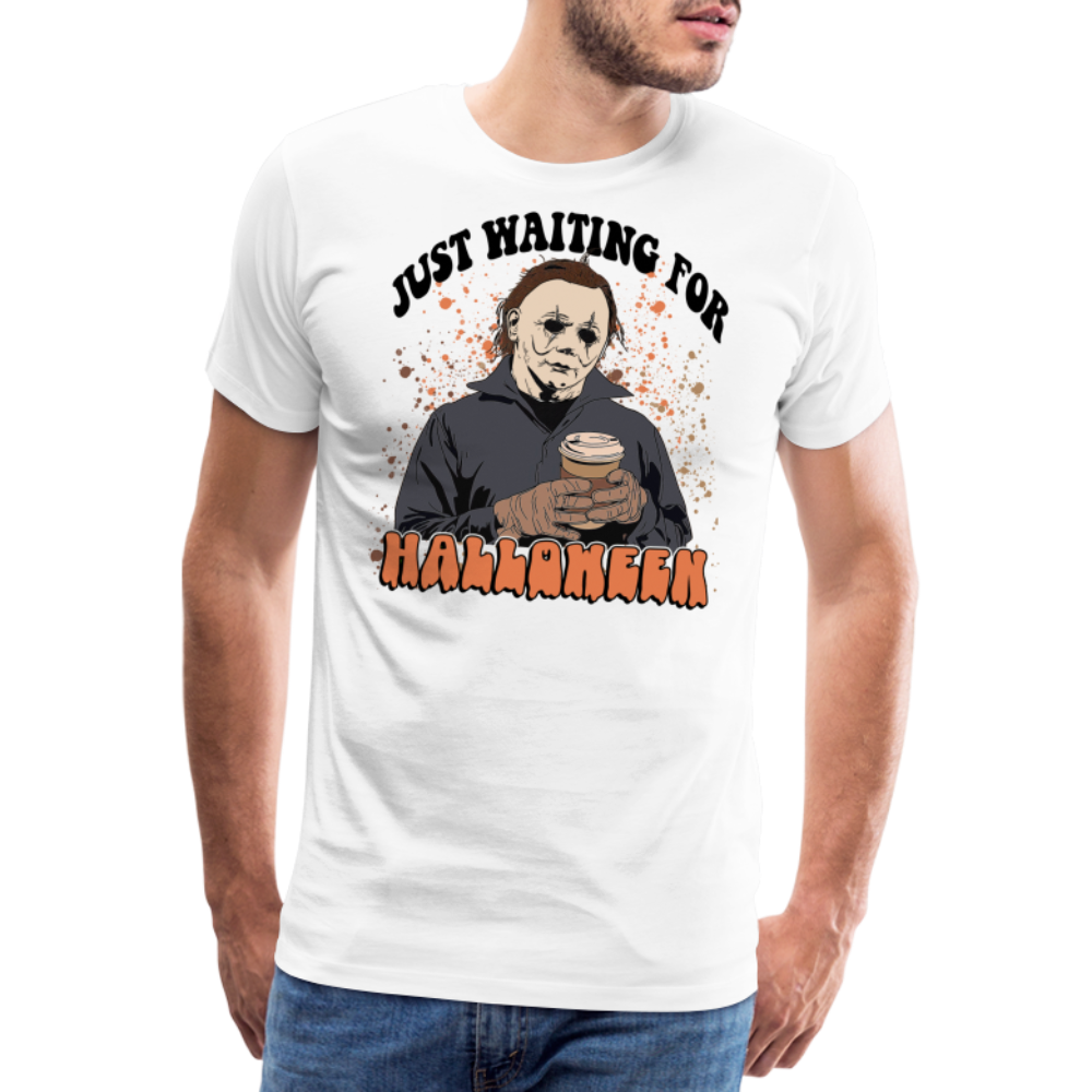 Waiting for Halloween Horror Premium T-Shirt Herren - Weiß