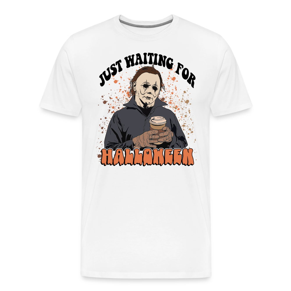 Waiting for Halloween Horror Premium T-Shirt Herren - Weiß