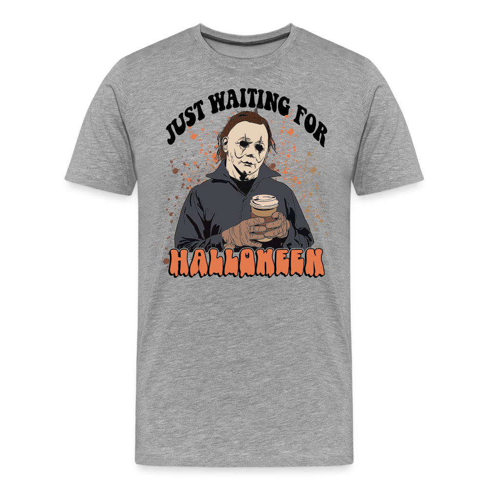 Waiting for Halloween Horror Premium T-Shirt Herren - Grau meliert