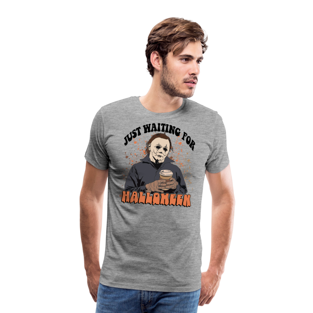 Waiting for Halloween Horror Premium T-Shirt Herren - Grau meliert