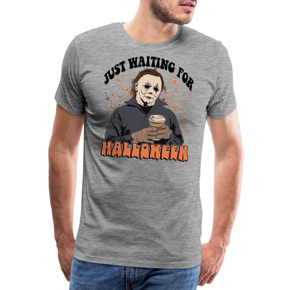 Waiting for Halloween Horror Premium T-Shirt Herren - Grau meliert