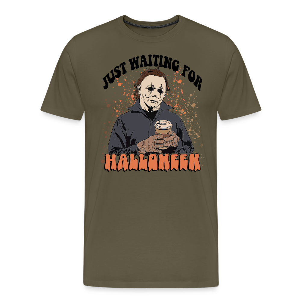 Waiting for Halloween Horror Premium T-Shirt Herren - Khaki