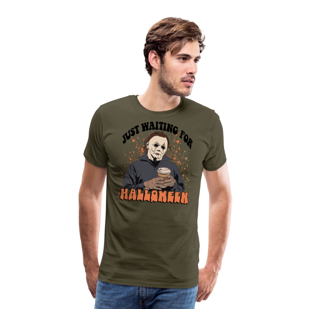 Waiting for Halloween Horror Premium T-Shirt Herren - Khaki